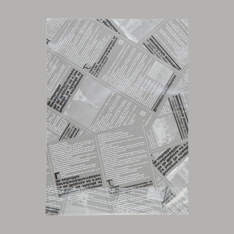 大阪ポリヱチレン販売 菓子パン袋 ヨーロピアンIP底マチ袋 白黒 8939 100枚/袋(ご注文単位10袋)【直送品】