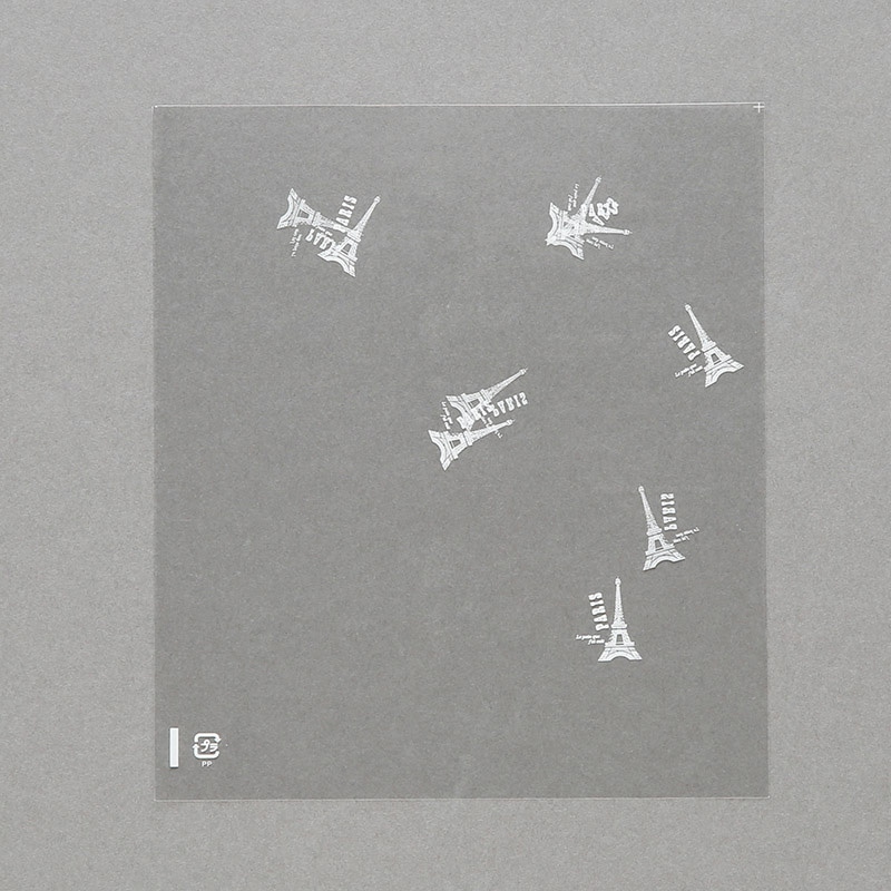 大阪ポリエチレン販売株式会社 OP袋 パリス柄 8927 1000枚/包(ご注文単位1包)【直送品】