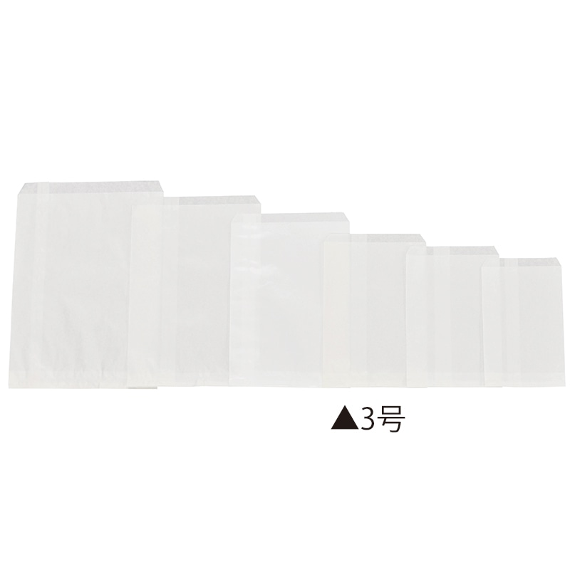 大阪ポリエチレン販売株式会社 純白平袋　3号  6631 4000枚/包（ご注文単位1包）【直送品】