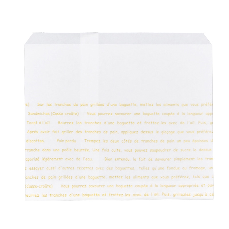 大阪ポリエチレン販売株式会社 レシピ柄耐油紙袋 大 No.180 6637 100枚/袋(ご注文単位20袋)【直送品】