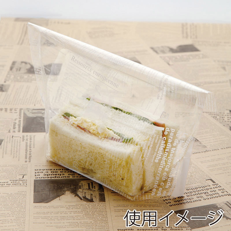 大阪ポリヱチレン販売 サンドウィッチ袋 ヨーロピアン 縦型サンド A ホワイト 6853 100枚/袋(ご注文単位10袋)【直送品】