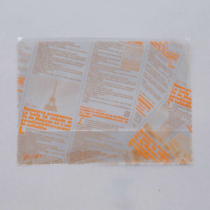 大阪ポリエチレン販売株式会社 サンドウィッチ袋 ヨーロピアン 縦型サンド A オレンジ+ブラウン 8912 1000枚/包(ご注文単位1包)【直送品】