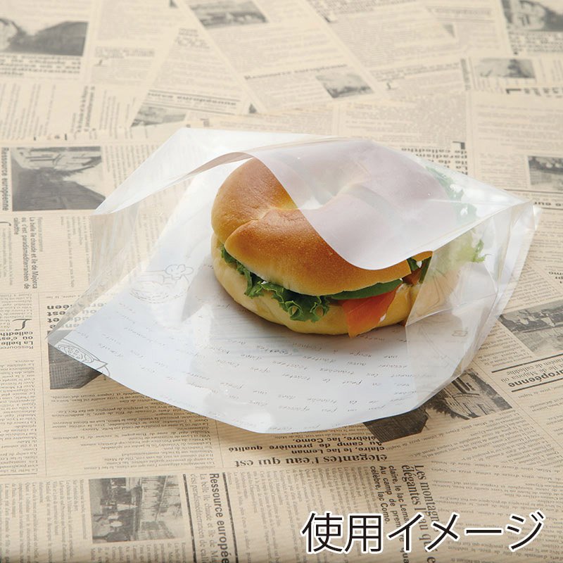 大阪ポリエチレン販売株式会社 レシピ柄サンド袋 No.198 6887 1000枚/包（ご注文単位1包）【直送品】