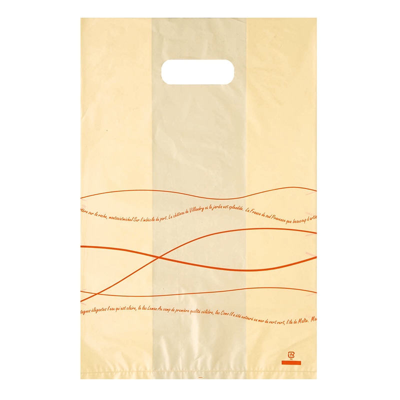 大阪ポリエチレン販売株式会社 丸抜手提袋　クリーク柄　中  8922 100枚/袋（ご注文単位10袋）【直送品】