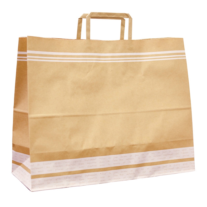 大阪ポリヱチレン販売 手提紙袋　NOレシピ柄3斤  7058 100個/箱（ご注文単位1箱）【直送品】