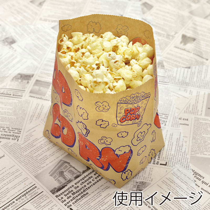 大阪ポリエチレン販売株式会社 亀甲袋　ポップコーン100 No.405 2017 100枚/袋（ご注文単位10袋）【直送品】