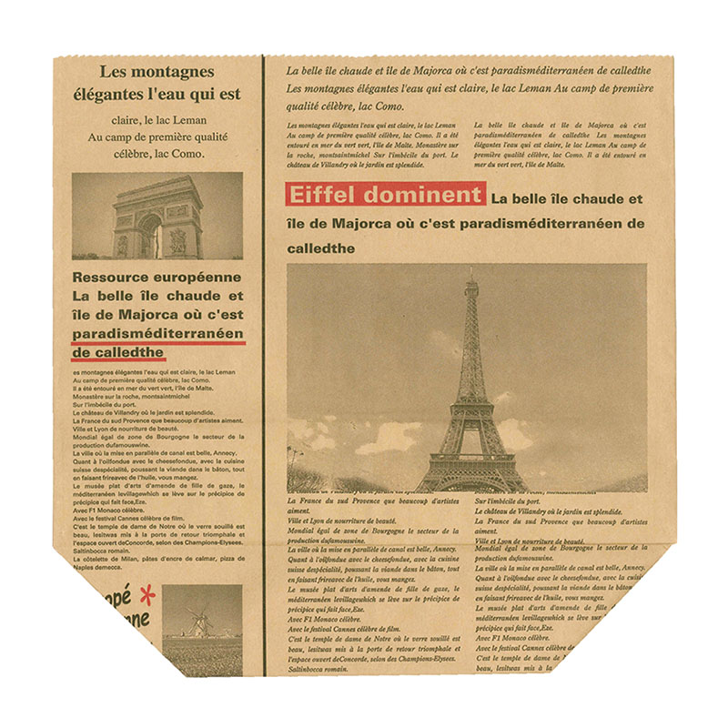 大阪ポリエチレン販売株式会社 亀甲袋 ヨーロピアン柄 茶 No.413 2027 100枚/袋(ご注文単位10袋)【直送品】