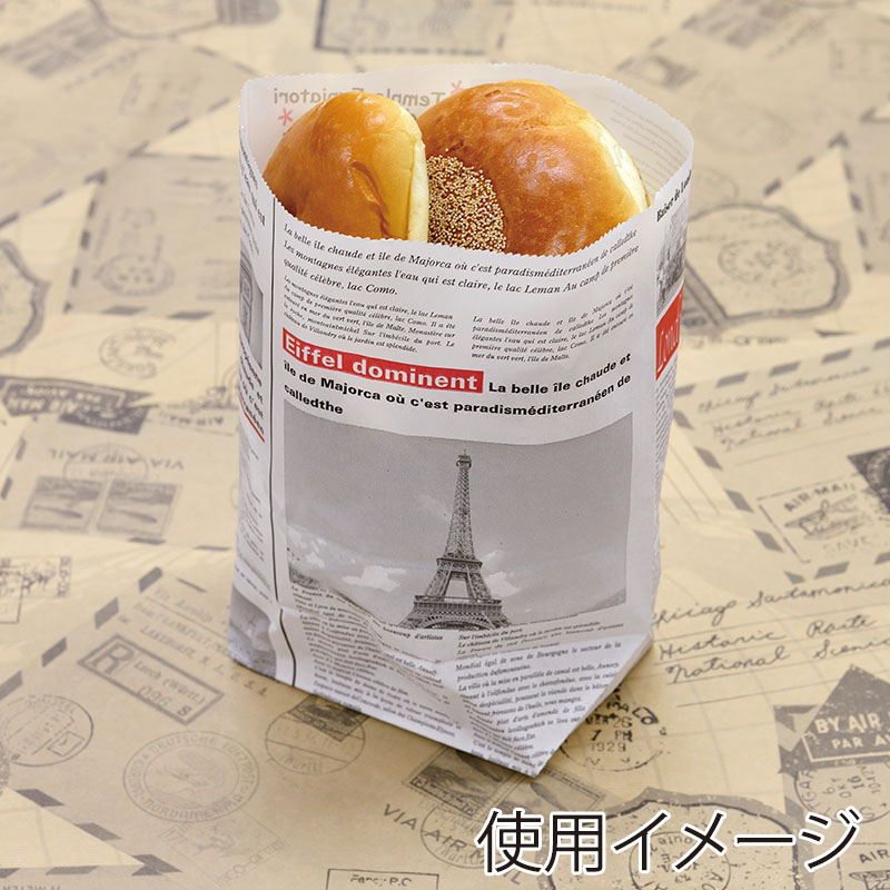 大阪ポリエチレン販売株式会社 亀甲袋　ヨーロピアン柄　白 No.414 2028 100枚/袋（ご注文単位10袋）【直送品】