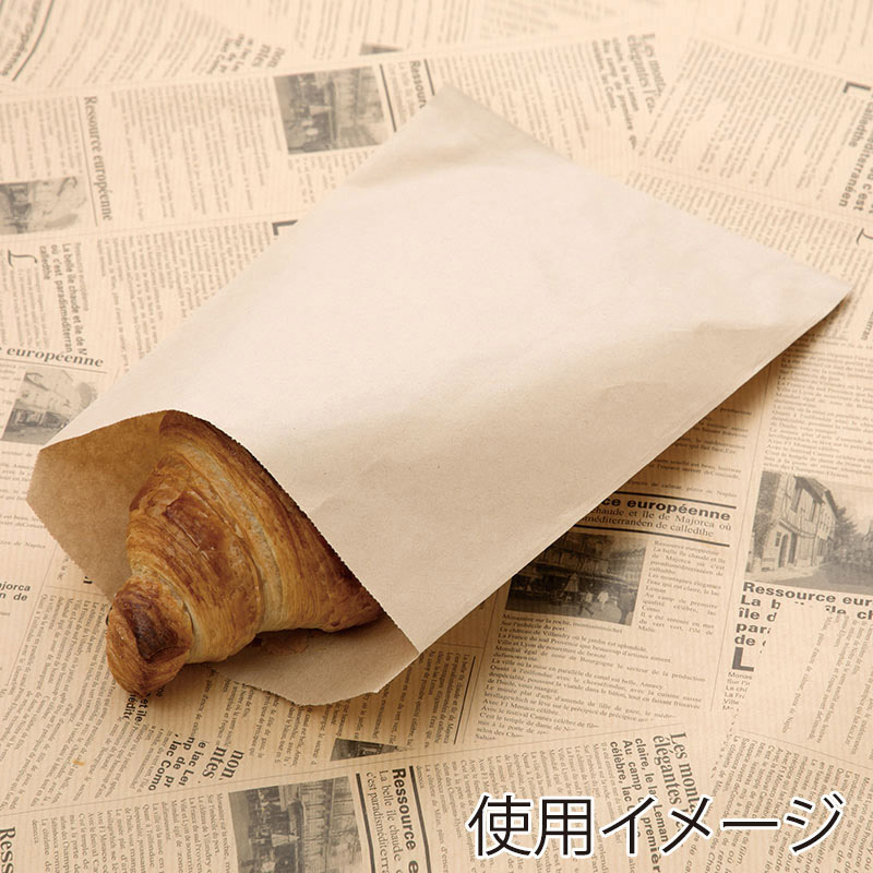 大阪ポリエチレン販売株式会社 無地未晒耐油平袋 茶 2号 No.216 7320 100枚/袋(ご注文単位20袋)【直送品】