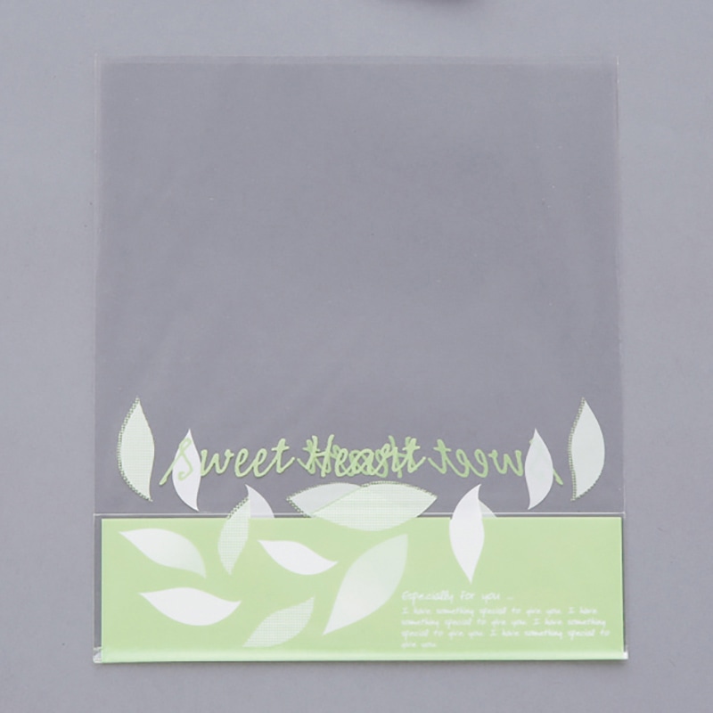 大阪ポリエチレン販売株式会社 サンドウィッチ袋 スイートハートリーフ柄 縦型サンド グリーン 8986 1000枚/包(ご注文単位1包)【直送品】