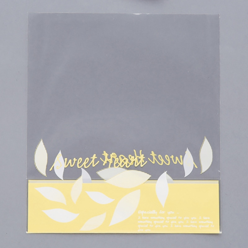 大阪ポリエチレン販売株式会社 サンドウィッチ袋　スイートハートリーフ柄 縦型サンド　イエロー 8983 1000枚/包（ご注文単位1包）【直送品】