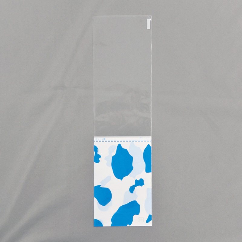 大阪ポリエチレン販売株式会社 OP袋 ミシン目付 モーモー柄 ブルー 9647 100枚/袋(ご注文単位10袋)【直送品】