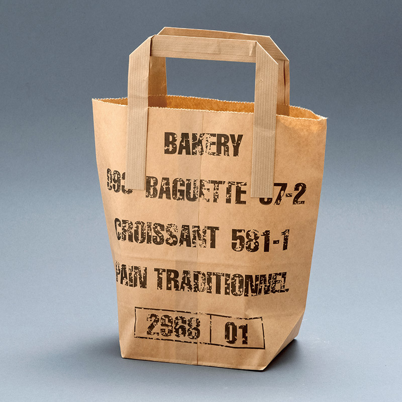 大阪ポリエチレン販売株式会社 手提紙袋 HANDLE BAG L ベーカリーA No.424 2062 200枚/箱(ご注文単位1箱)【直送品】