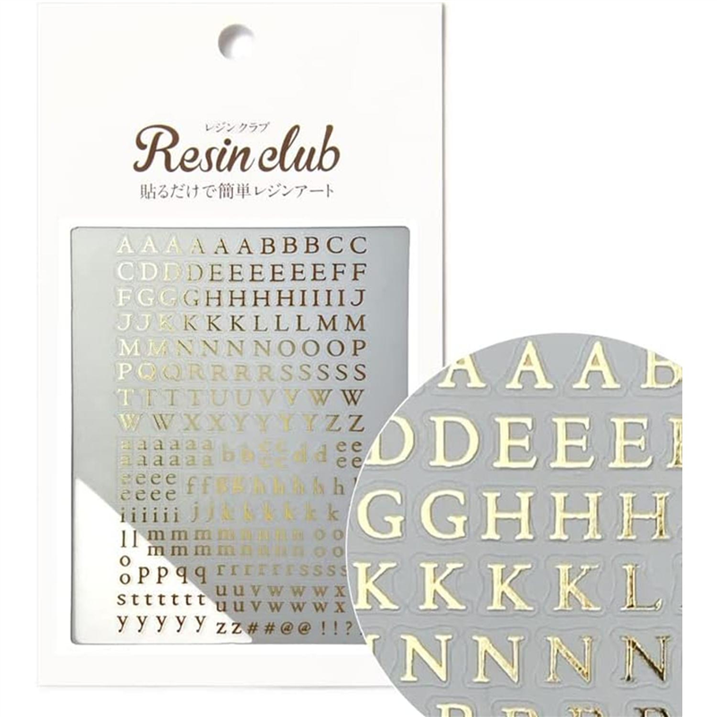 イングカワモトレジンクラブ アルファベット 明朝体 ゴールド RC-ALP-103 1枚（ご注文単位1枚）【直送品】