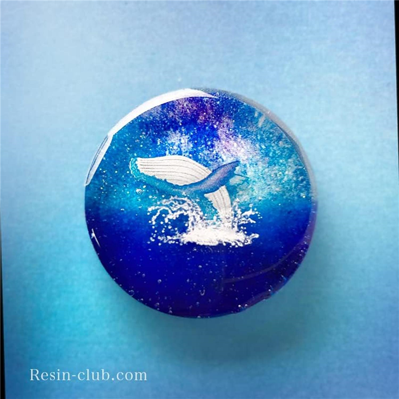 イングカワモトレジンクラブクジラ両面レジンシール RC-WHA-101 1枚（ご注文単位1枚）【直送品】