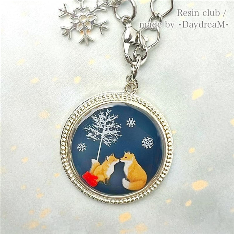 レジンクラブ キツネ レジンシール 両面タイプ RC-KTU-101 1枚(ご注文単位1枚)【直送品】