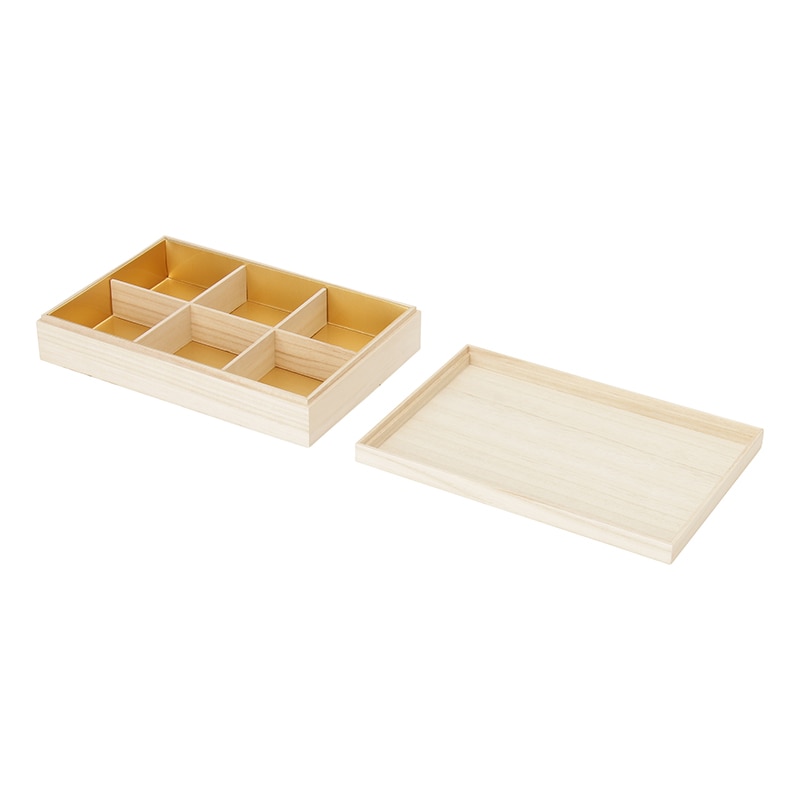 スドウ 桐箱高級弁当 6仕切り 197232 30個/箱（ご注文単位1箱）【直送品】