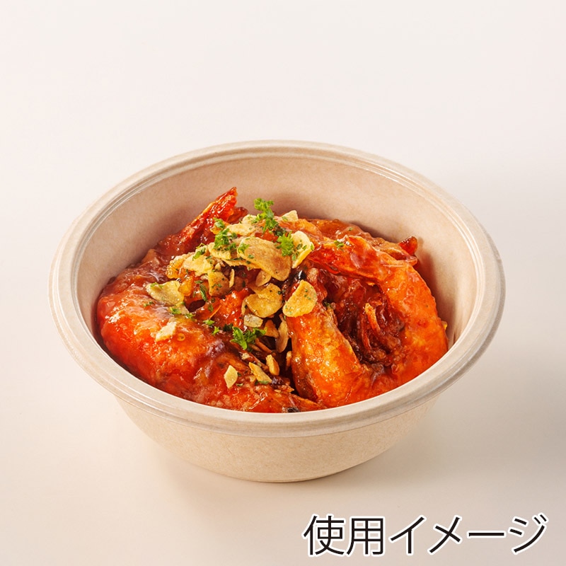 丸紅プラックス 丼容器 EUCALPユーカルプ 本体 MPD-12 ナチュラル 50枚/袋(ご注文単位18袋)【直送品】