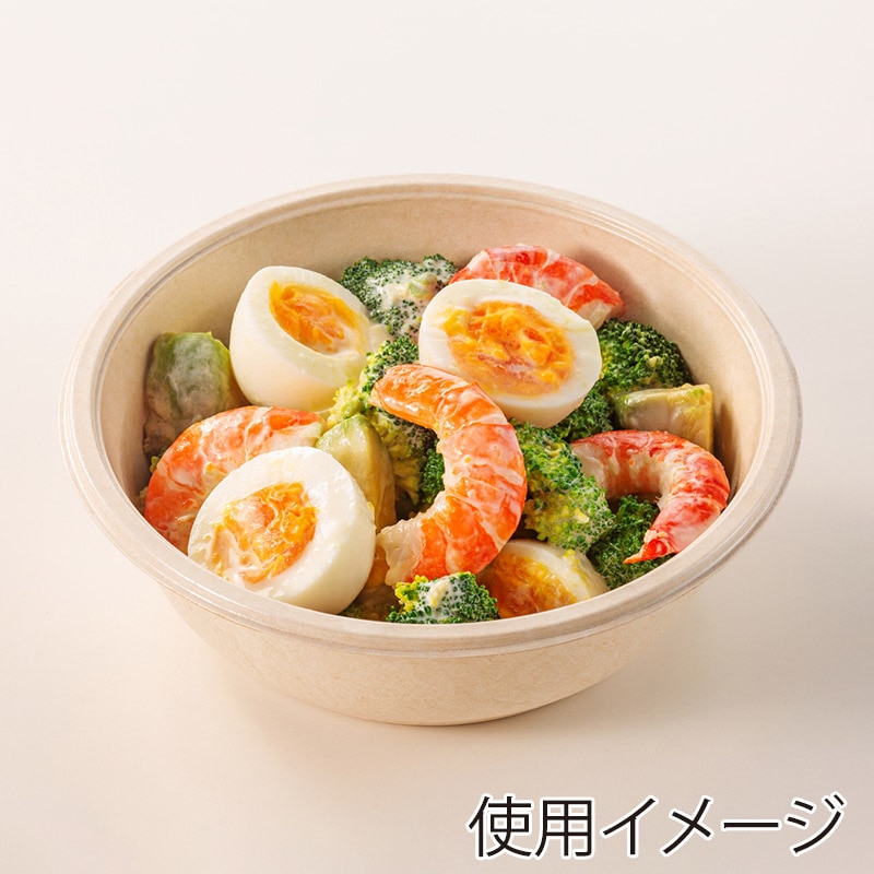 丸紅プラックス 丼容器 EUCALPユーカルプ 本体 MPD-13 ナチュラル 50枚/袋(ご注文単位18袋)【直送品】