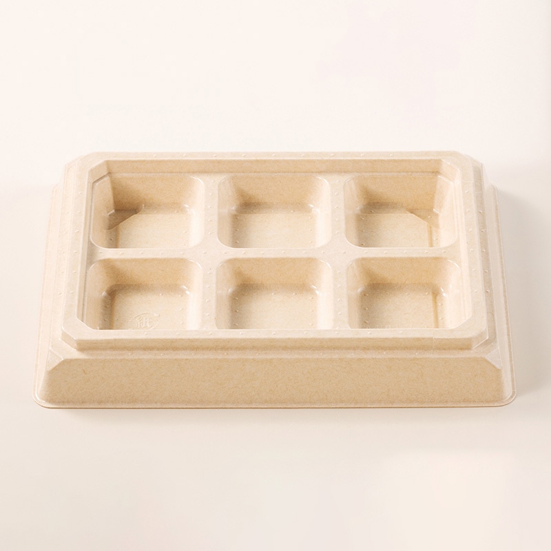 丸紅プラックス 弁当容器　EUCALPユーカルプ　本体 MPH-3-2 ナチュラル 50枚/袋（ご注文単位8袋）【直送品】