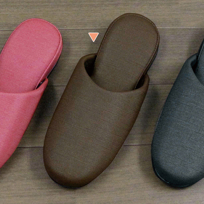 富士工業 生地調ビニールスリッパ マニエラ ブラウン FB-001-BR 1個(ご注文単位12個)【直送品】