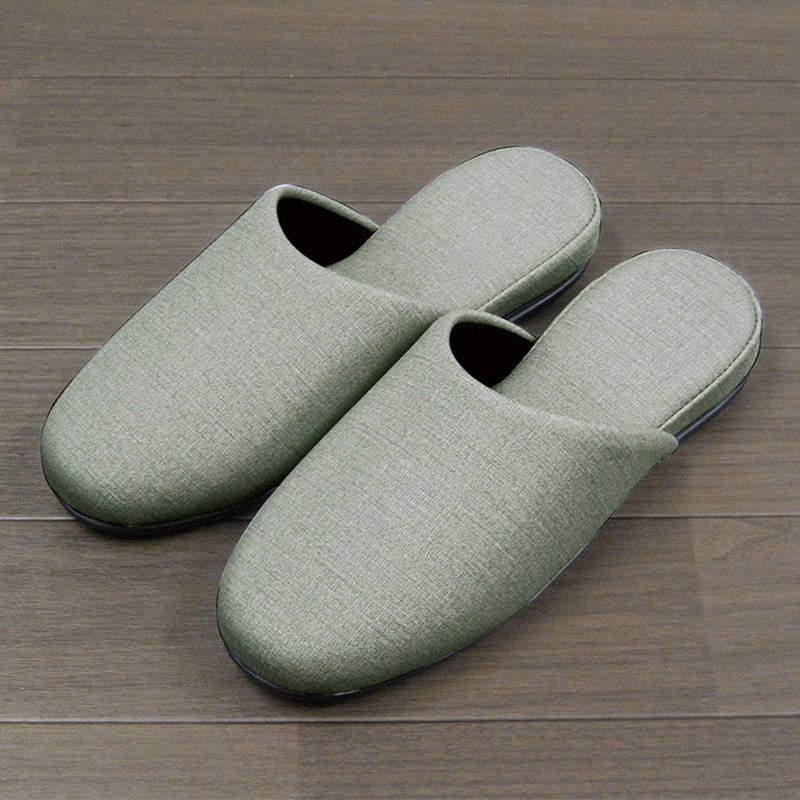 富士工業 生地調ビニールスリッパ マニエラ ライトグレー FB-001-LGY 1個(ご注文単位12個)【直送品】