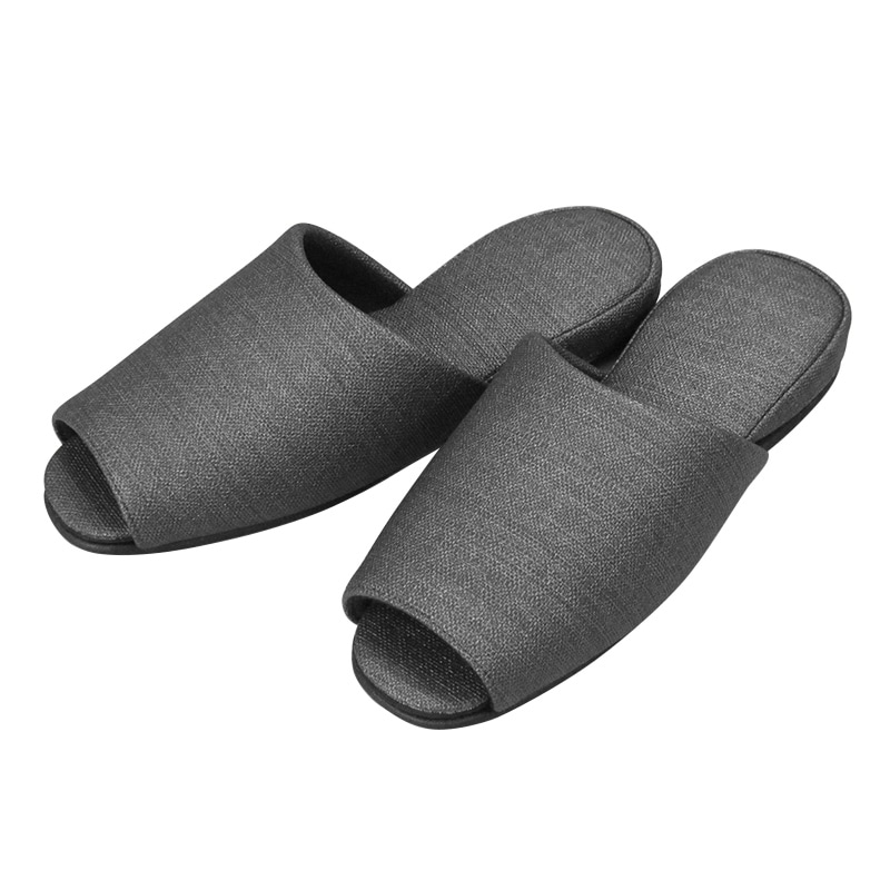 富士工業 生地調ビニールスリッパ レリゴール M チャコール FB-004-M-CH 1個(ご注文単位12個)【直送品】