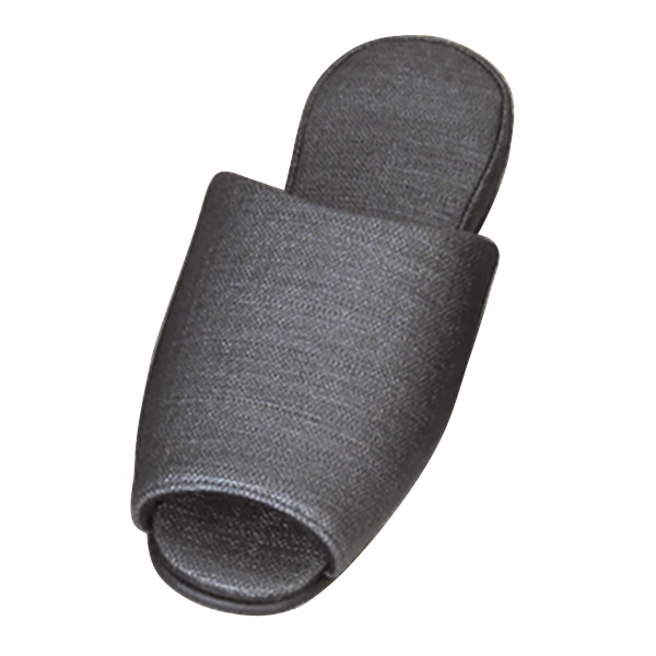 富士工業 生地調ビニールスリッパ レリゴール L チャコール FB-004-L-CH 1個(ご注文単位12個)【直送品】