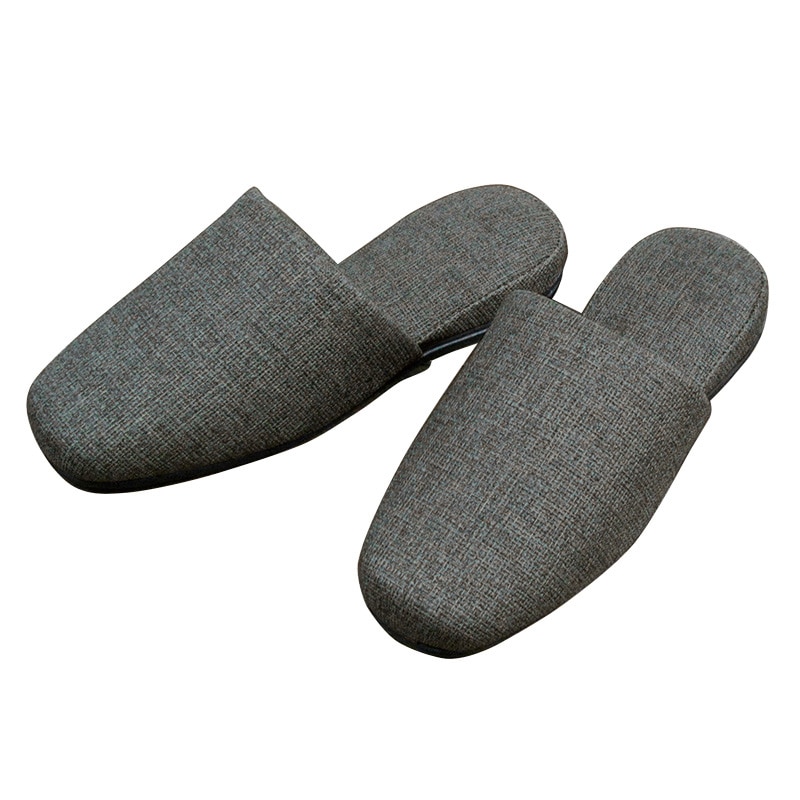 富士工業 生地調ビニールスリッパ L グレー FB-006-L-GY 1個(ご注文単位12個)【直送品】