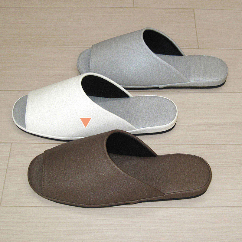 富士工業 生地調ビニールコンフォートスリッパ マニエラ ブラウン FB-008-BR 1個(ご注文単位12個)【直送品】