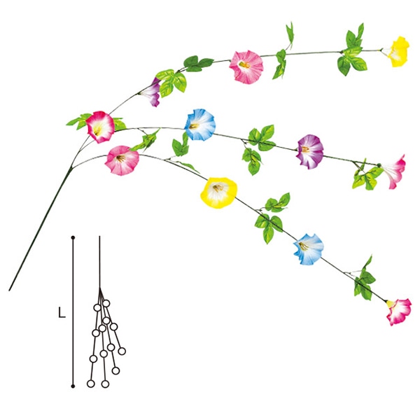 アルファ 朝顔3本シダレ TR2-2052 1本（ご注文単位1本）【直送品】