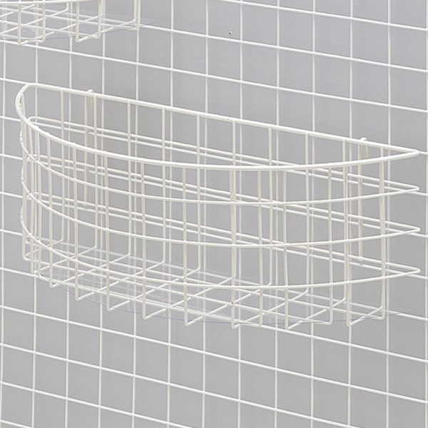 アルファ ネット用半円カゴ シート付 W550 ホワイト KD8-0061W 1台（ご注文単位1台）【直送品】