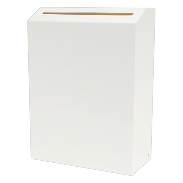 アルファ アンケートボックス 鍵付 応募箱・投票箱 ホワイト OK-CW00027 1個（ご注文単位1個）【直送品】