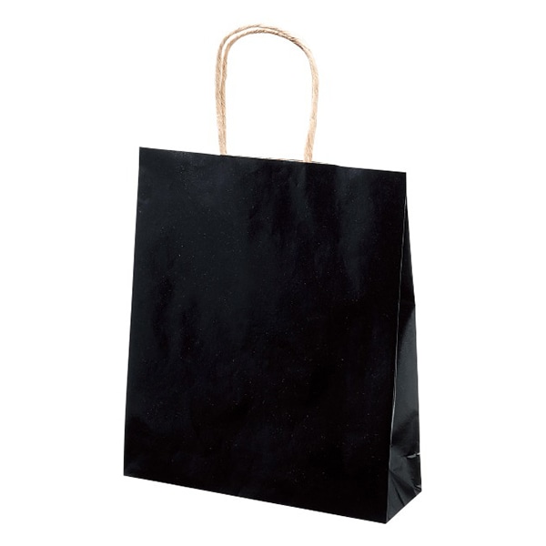 アルファ 紙手提げ袋 ブラック 小 200枚入 GF8-0005 1セット（ご注文単位1セット）【直送品】