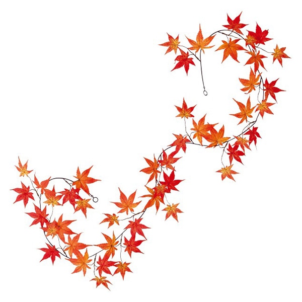 アルファ もみじガーランド レッド／オレンジ TC4-2090 1個（ご注文単位1個）【直送品】