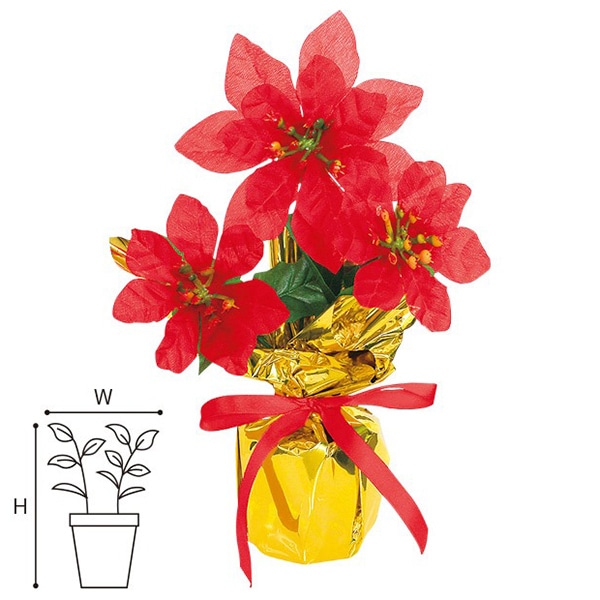 アルファ ポインセチアラッピングポット SP5-0033 1個（ご注文単位1個）【直送品】