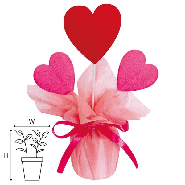 アルファ バレンタインラッピングポット SP7-0023 1個（ご注文単位1個）【直送品】