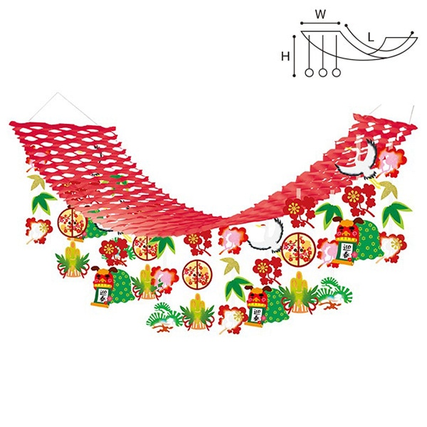 アルファ 迎春獅子舞プリーツハンガー TA7-1147 1個（ご注文単位1個）【直送品】