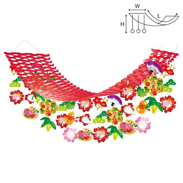 アルファ めでたいお正月プリーツハンガー TA7-1150 1個（ご注文単位1個）【直送品】