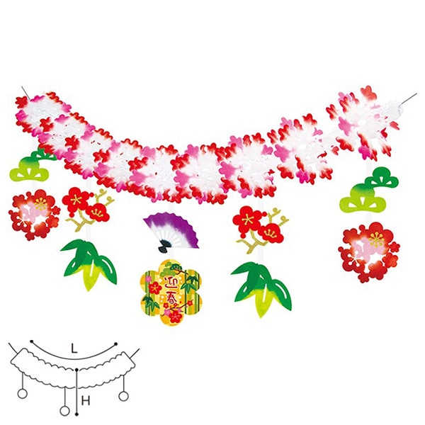 アルファ めでたいお正月ガーランド TA7-1151 1個（ご注文単位1個）【直送品】