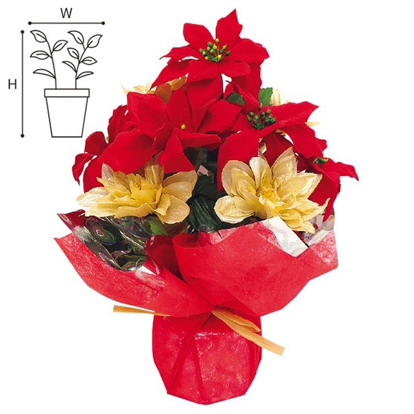 アルファ ポインセチアアレンジラッピング TE5-1358 1個（ご注文単位1個）【直送品】