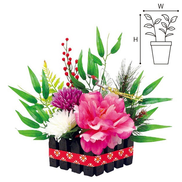 アルファ 菱形正月アレンジ TE7-1231 1個（ご注文単位1個）【直送品】