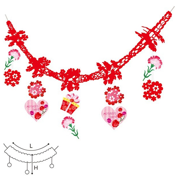 アルファ カーネーションハートガーランド TA1-1208 1個（ご注文単位1個）【直送品】