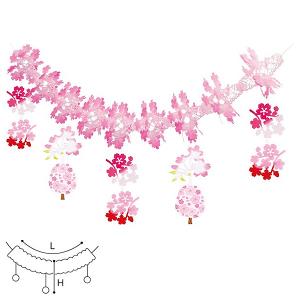 アルファ 満開桜ガーランド TA1-1209 1個（ご注文単位1個）【直送品】