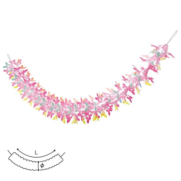 アルファ カラフル蝶々ガーランド TA1-1210 1個（ご注文単位1個）【直送品】