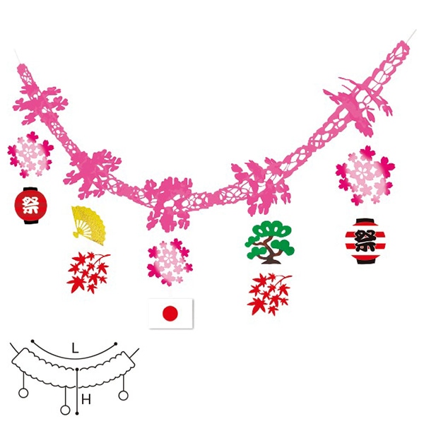 アルファ 日本の四季ガーランド TA8-1016 1個（ご注文単位1個）【直送品】