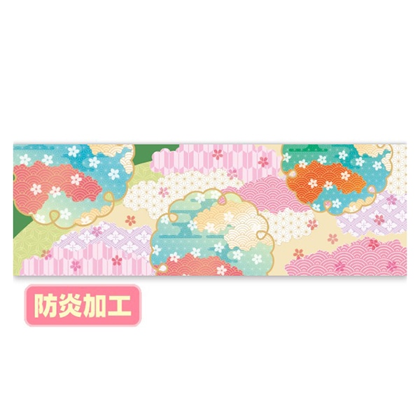 アルファ ラウンドシート 和柄 防炎加工 DG9-0124B 1枚（ご注文単位1枚）【直送品】