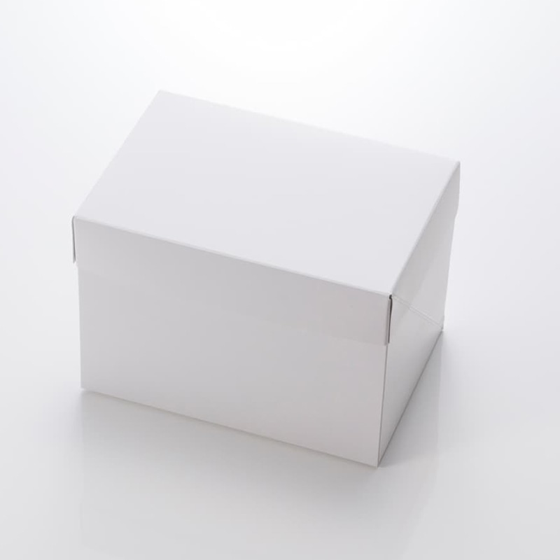 東光産業 ケーキ箱 4ヶ入 無地 400枚/箱(ご注文単位1箱)【直送品】