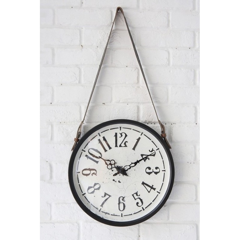 コベント・ガーデン レザーハング ウォールクロック RY-12 1個（ご注文単位1個）【直送品】