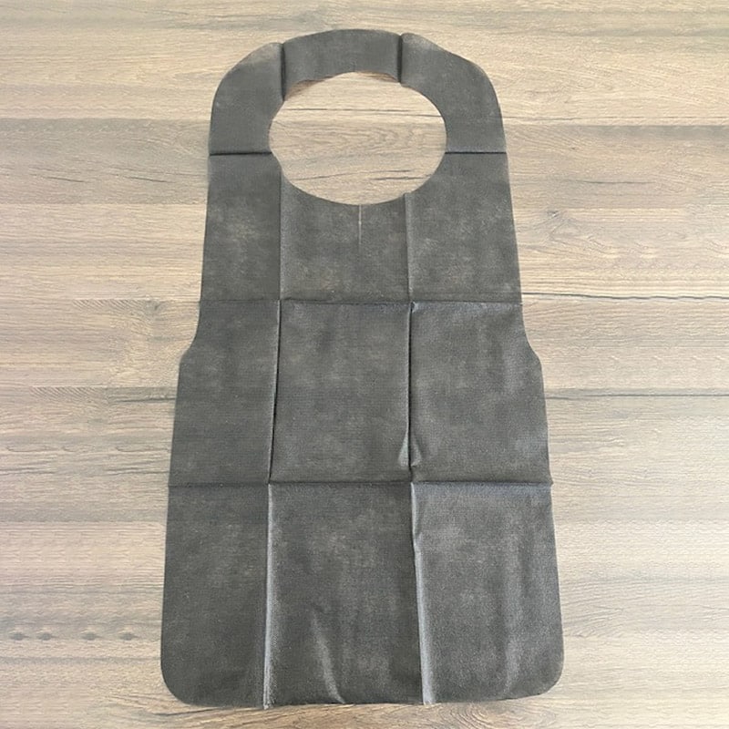 ビーワイピー 不織布エプロン 黒 フリーサイズ 25枚/袋（ご注文単位40袋）【直送品】